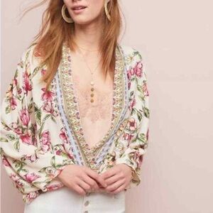 Anthropologie Akemi + Kin Open Front Floral Kimono (OS)